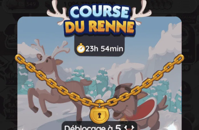 Evenement Course du Renne Monopoly Go (Liste des Recompenses)